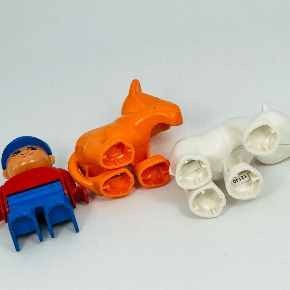 Lego Duplo Lot Of 3 Tiger Polar Bear Man Boy Figures